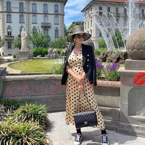 ZARA Polka Dot Wrap Dress - Picture 5 of 8